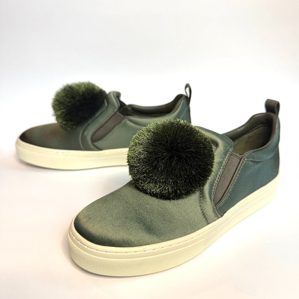 Tory Burch Pom Pom Satin Platform Sneakers Size 7.5